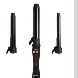 NuMe Black hair Curling Wand Set Automatic Curling iron 3 sizes